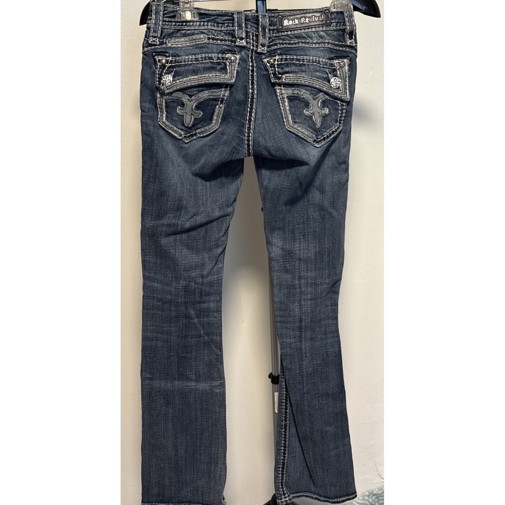 Rock Revival Womens Size 28 Johanna Denim Jeans Stretch Blue - Picture 2 of 15
